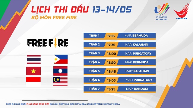 Trực tiếp Free Fire tại SEA Games 31: Kỳ vọng màn trình diễn từ hai đại diện Việt Nam