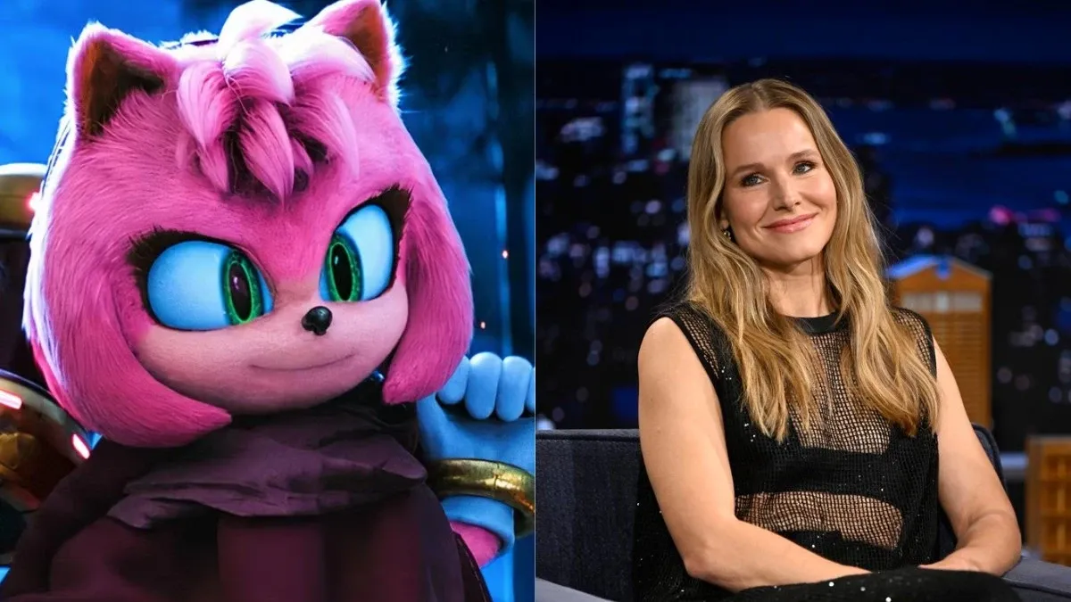 Amy Rose in Sonic the Hedgehog 3 and Kristen Bell