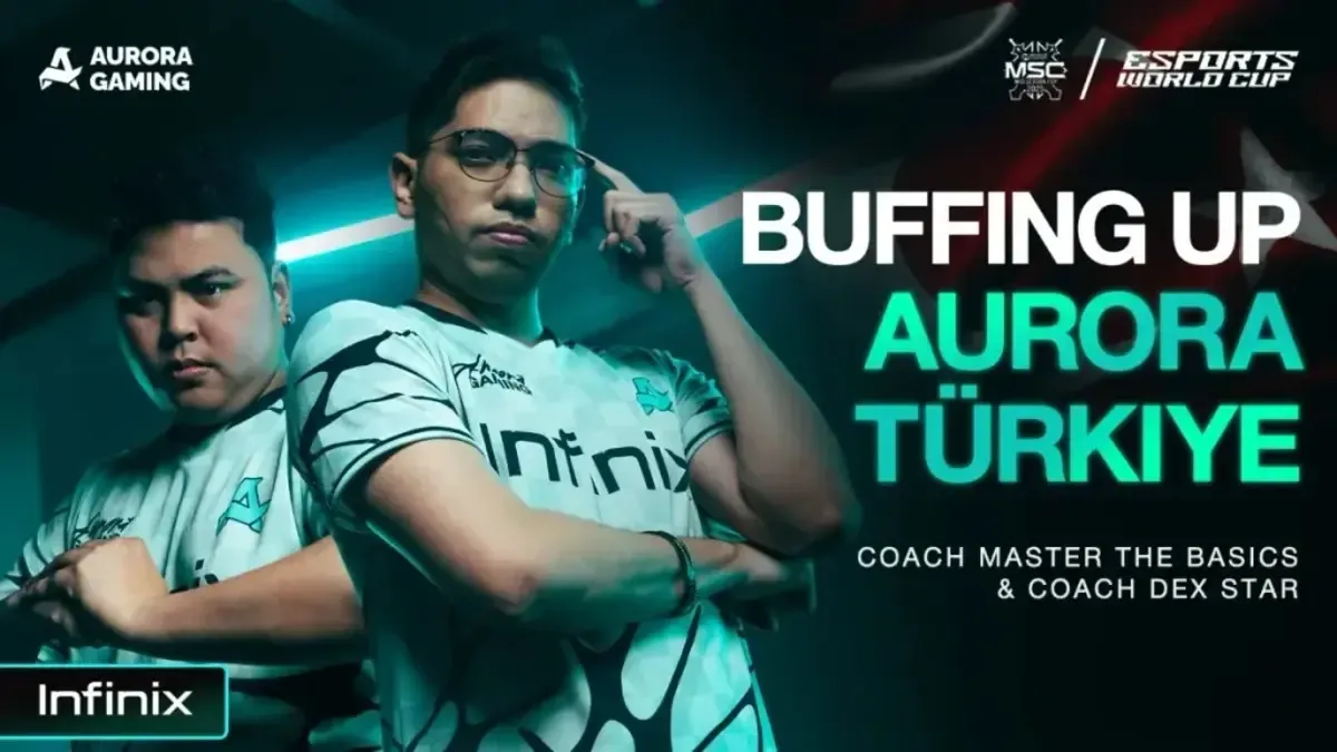 Hình ảnh của các huấn luyện viên Aurora MLBB Dex Star và Master The Basics.