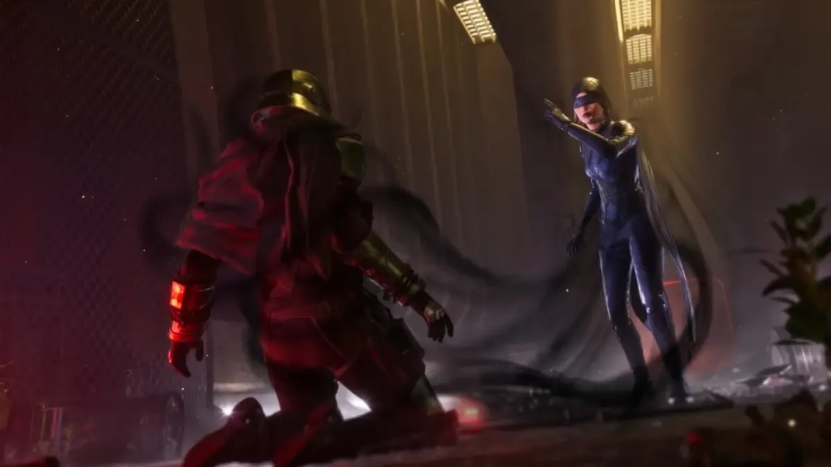 A Bene Gesserit going against a soldier in Dune: Awakening.