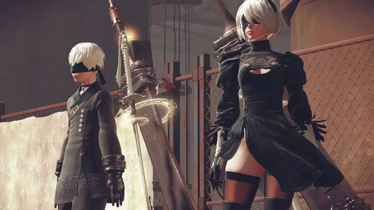 2B and 9S in NieR: Automata