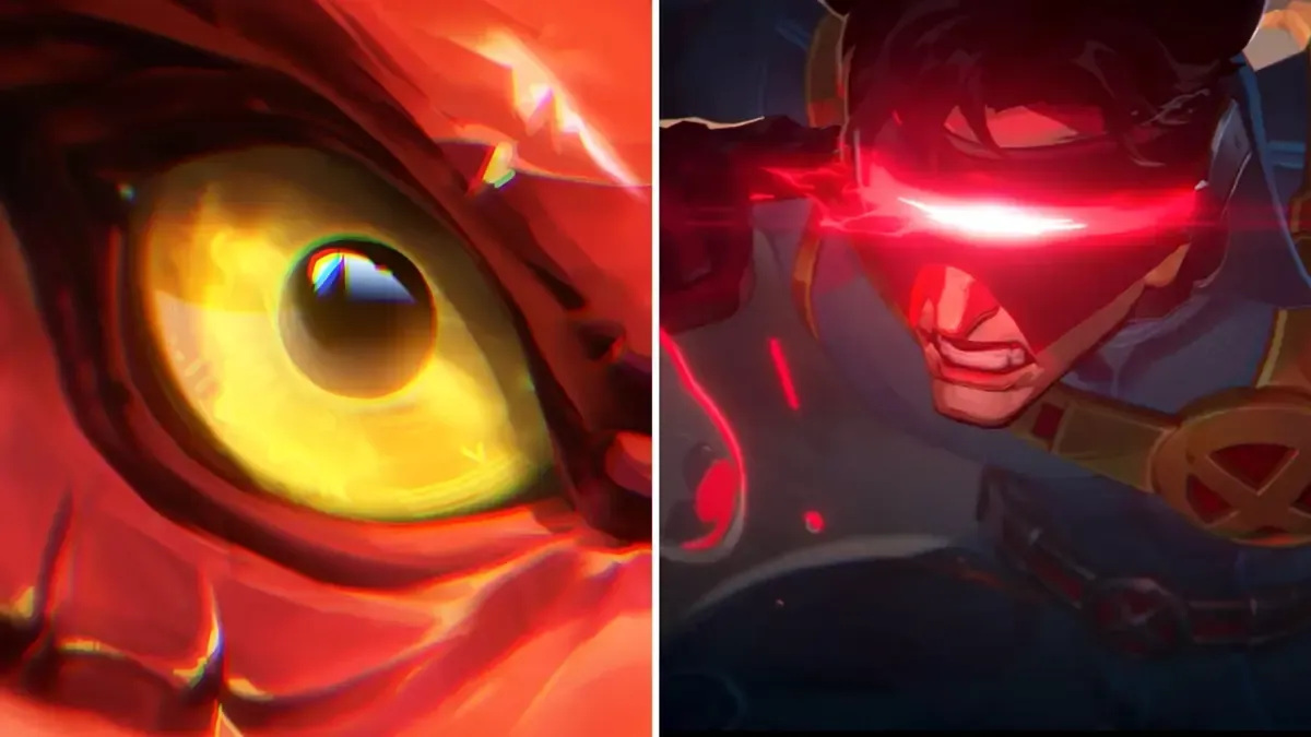 Devil Dinosaur and Cyclops in Rivals S8.