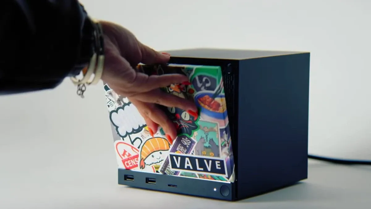 The Steam Machine getting a customised cover.