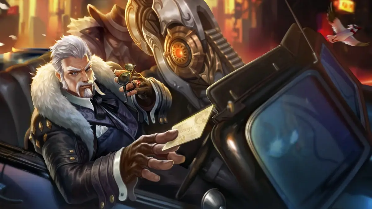 Hình ảnh Huang Zhong với skin Chicago Godfather của hắn.