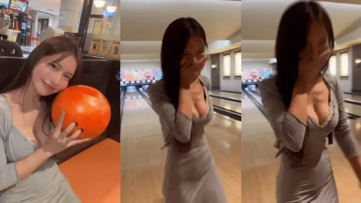 Hot girl Yukina Nhật gây sốt vì khoảnh khắc lộ vòng một khi chơi bowling
