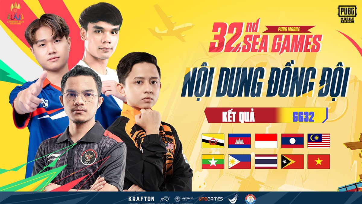 SEA Games 32: Kết quả bộ môn PUBG Mobile nội dung đồng đội