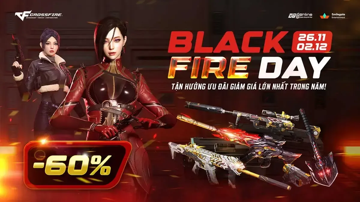 Đột Kích đón chào “Black Fire Day” với đợt giảm giá 60% toàn diện