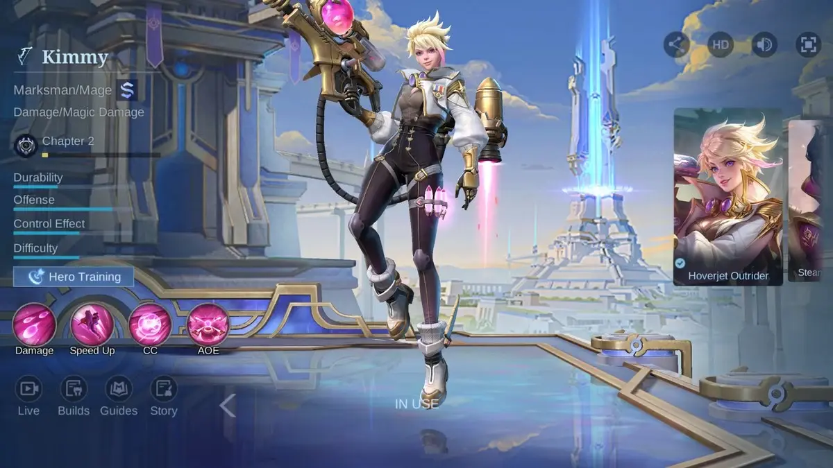 The revamped visual of Kimmy from Mobile Legends