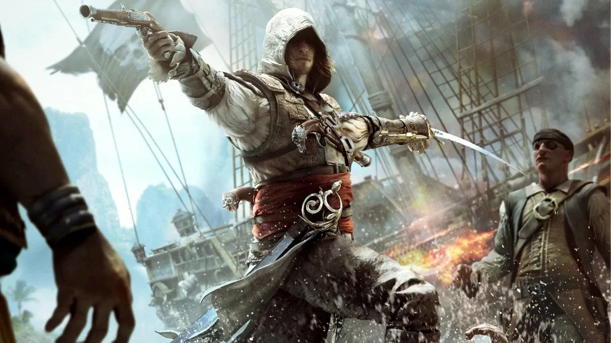 Edward Kenway fighting in Assassin's Creed Black Flag.