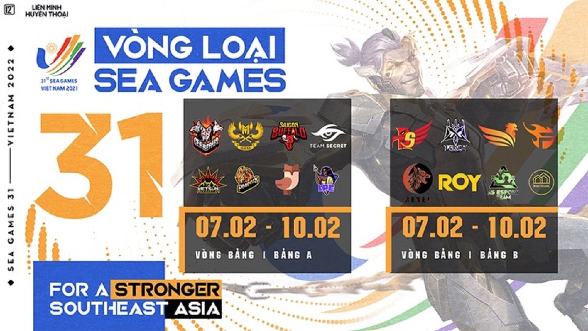 LMHT: Lịch thi đấu SEA Games 31 vòng loại 1 (bảng A) của GAM Esports