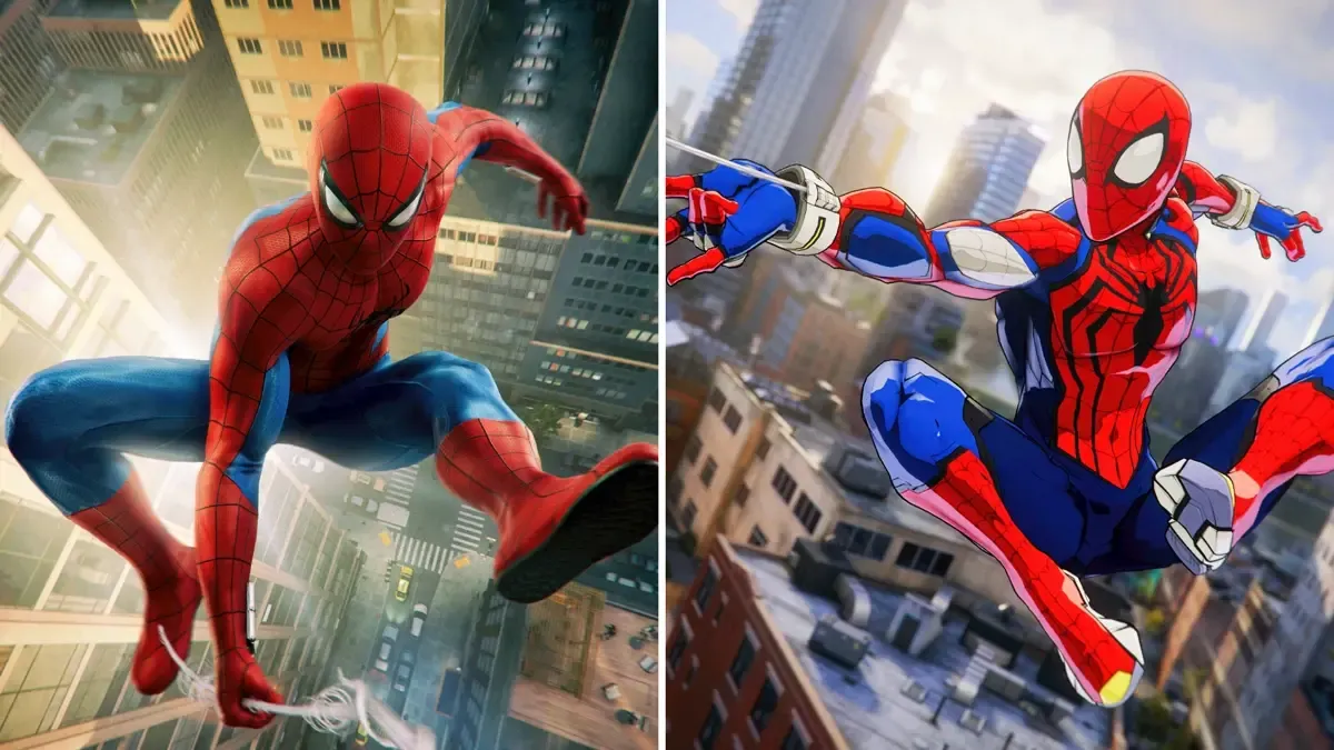 Marvel's Spider Man 2 Brand New Day Fresh Start and Marvel Tokon Fighting Souls suits.