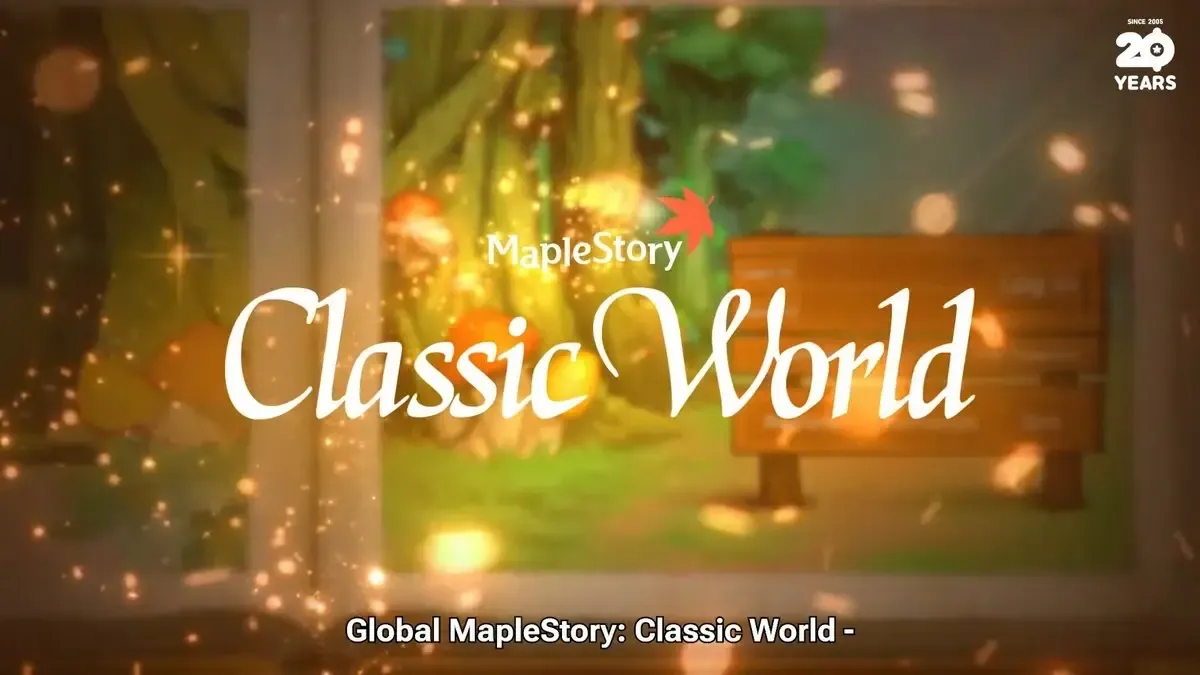 The title of the upcoming MapleStory: Classic World from the 20th Anniversary Stream.