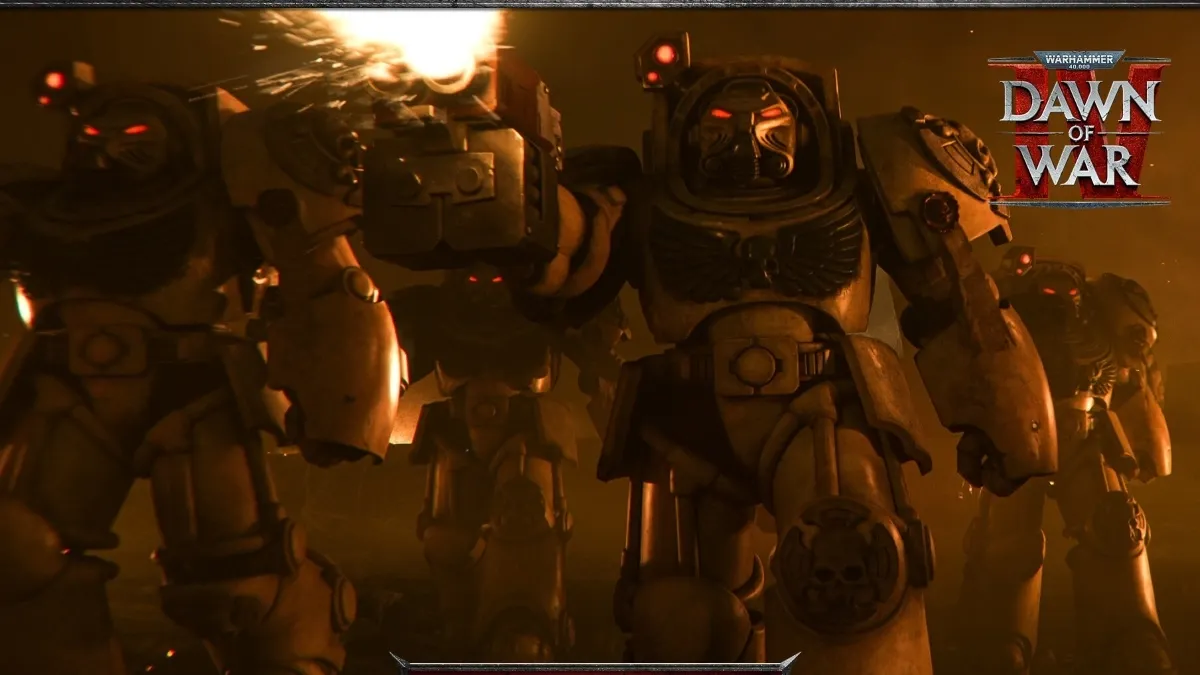 An image of Space Marine Terminators in Warhammer 40,000: Dawn of War IV.
