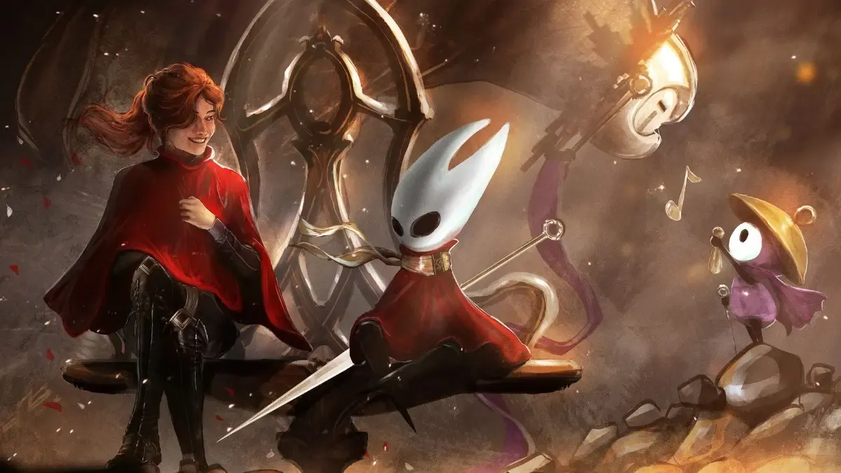 Sandfall Games' congratulatory piece for Team Cherry's Hollow Knight: Silksong.