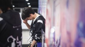 RedPanda looking down in disappointment