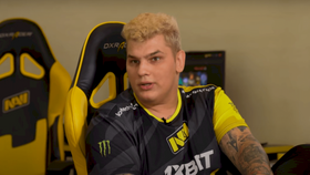 Dota 2 player Iceberg in a NAVI t-shirt