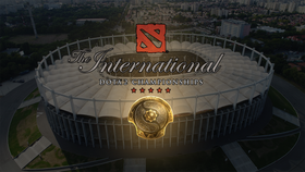National Arena from Bucharest, Romania with The International logo