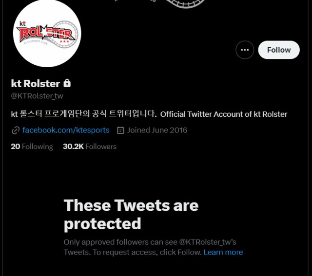 KT Rolster đã khóa tài khoản Twitter sau trận đấu
