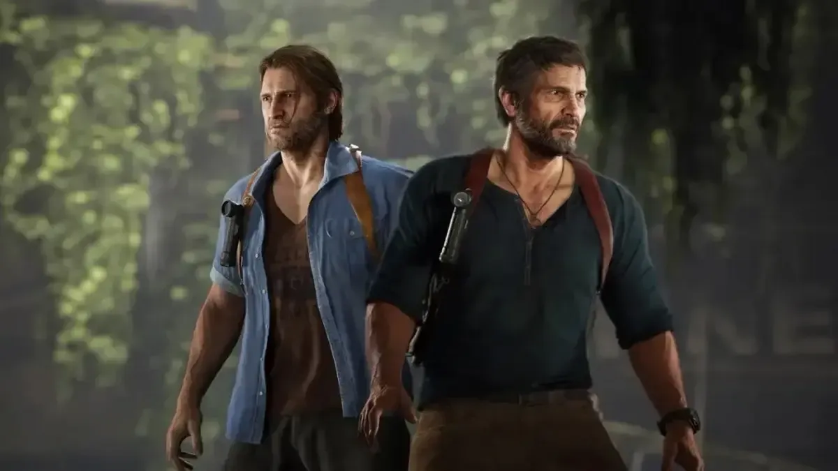 Joel và Tommy từ The Last of Us Part II hóa trang thành Nathan và Sam Drake từ Uncharted 4: A Thief's End.