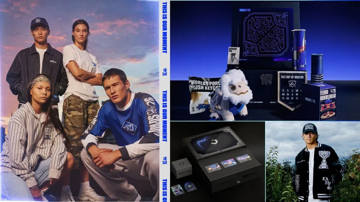 Worlds 2026 merch includes HUF skateboards, Riftbound cards, and exclusive Teemo collectibles