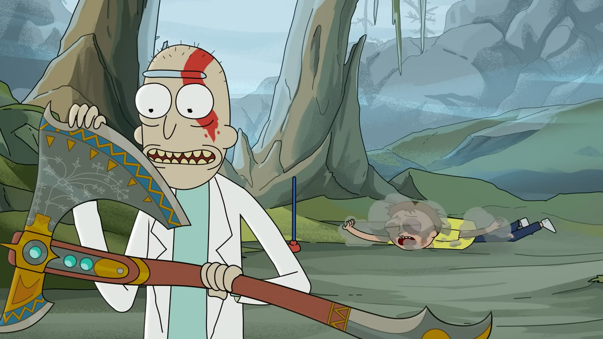 Rick and Morty roleplay as Kratos and Atreus in this new PlayStation promo....
