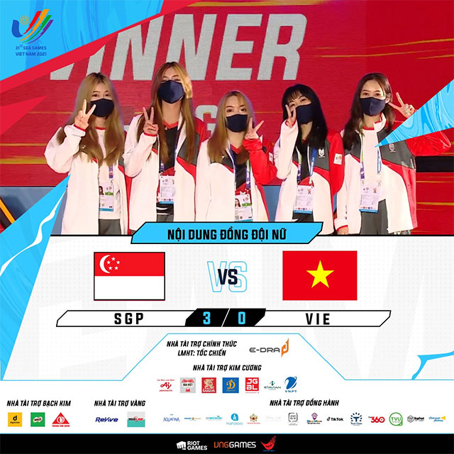 LMHT Tốc chiến nội dung đồng đội nữ SEA Games 31: ĐT Việt Nam trắng tay rời giải