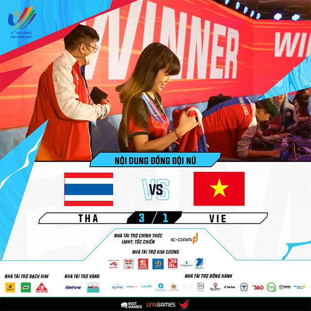Trực tiếp LMHT: Tốc Chiến nữ tại SEA Games 31 ngày cuối: ĐTVN thất bại ở trận tranh HCĐ trước Thái