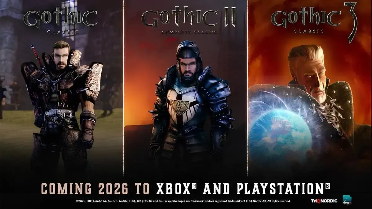 Gothic Classic Trilogy chính thức đổ bộ PlayStation và Xbox năm 2026