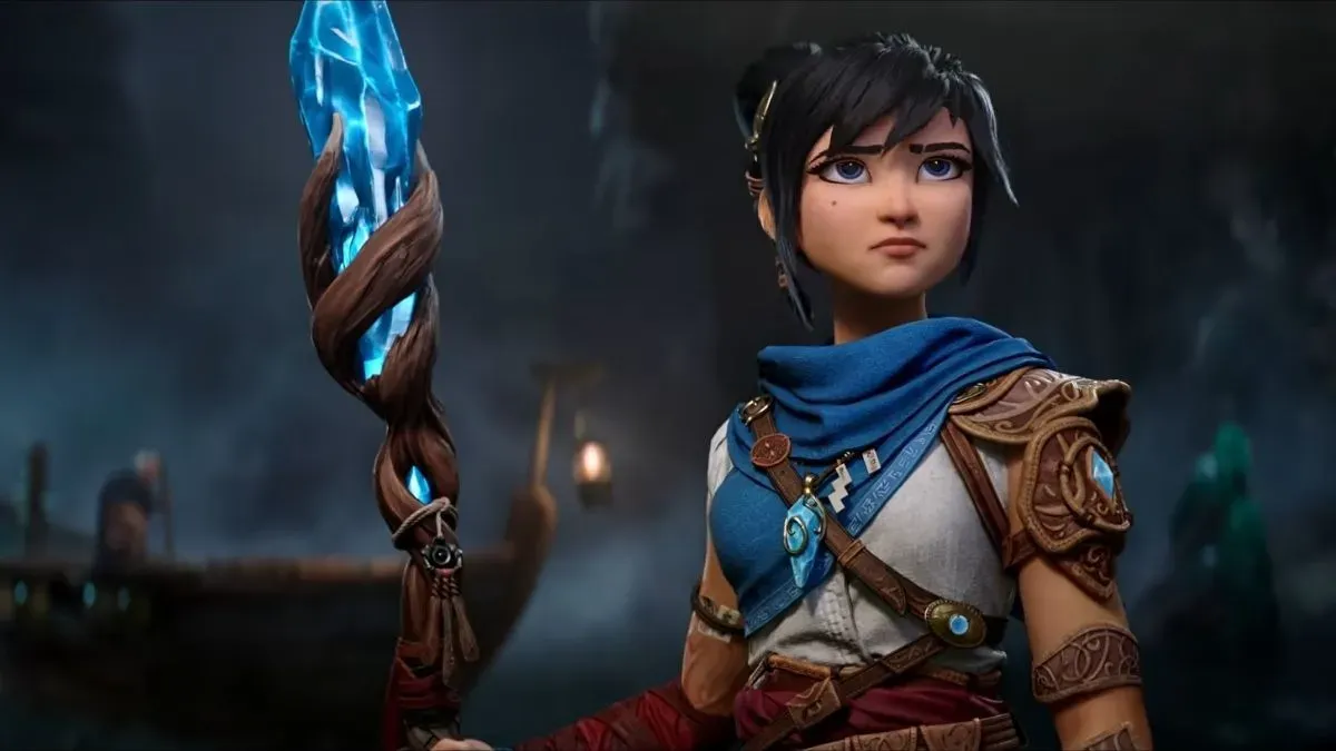 A screenshot from Kena: Scars of Kosmora reveal trailer