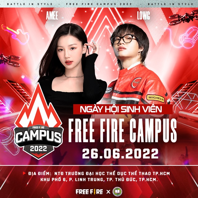 Amee cùng Low G hứa hẹn quẩy cực sung ở Free Fire Campus