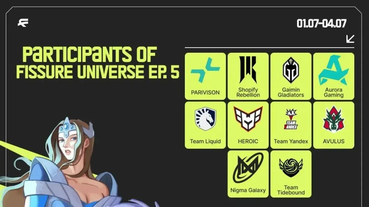 FISSURE Universe Episode 5 to feature PARIVISION, Team Liquid, Nigma Galaxy, and more 