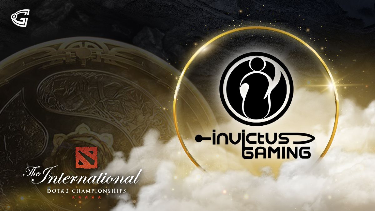 Invictus Gaming logo with  the Aegis on the left side