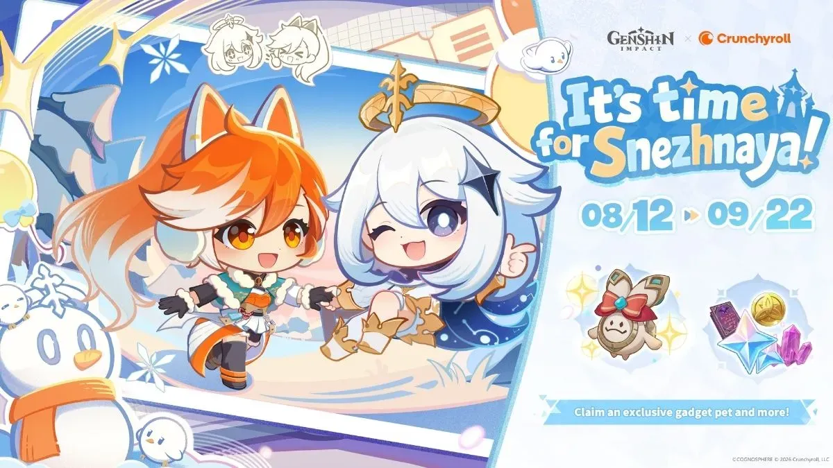 Genshin Impact collaborates with Crunchyroll for Version 7.0 Snezhnaya update