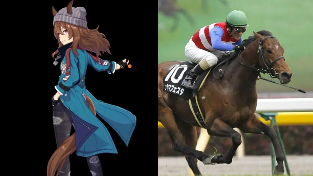 An image of Nakayama Festa in Umamusume: Pretty Derby and real life.