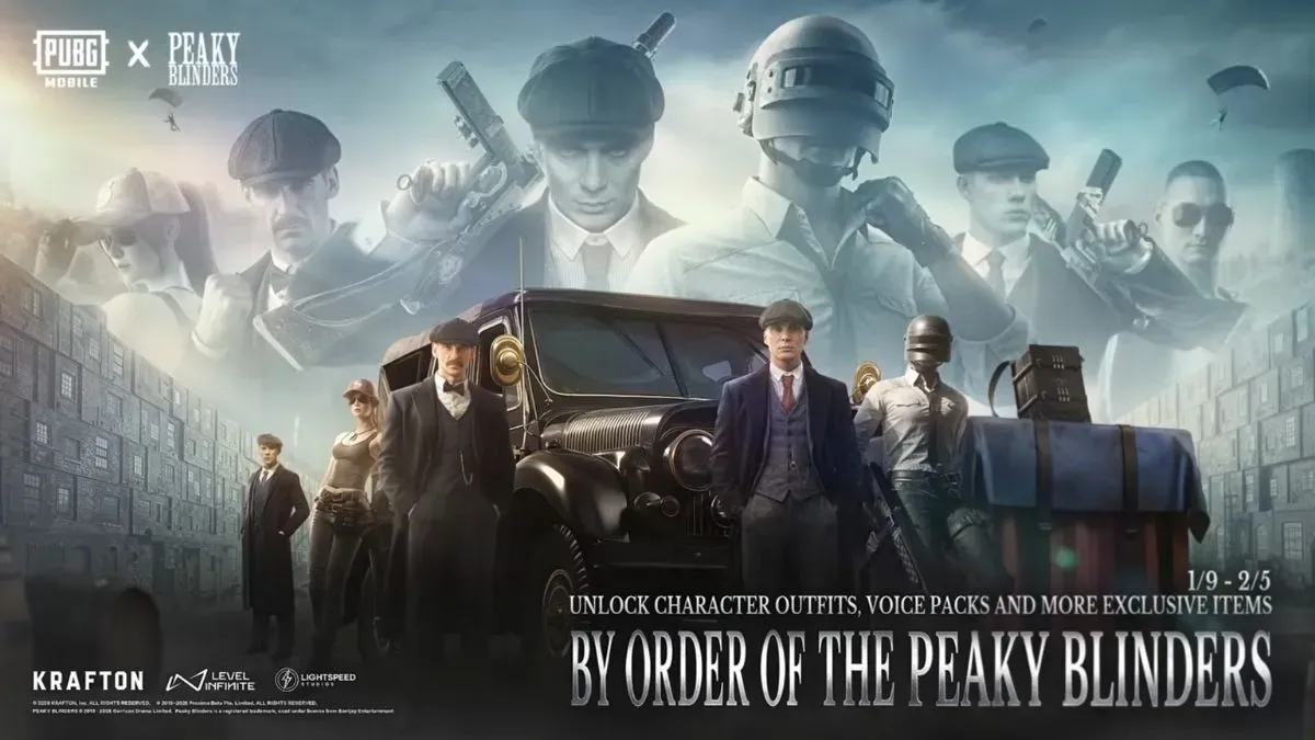 An image of PUBG Mobile x Peaky Blinders poster.