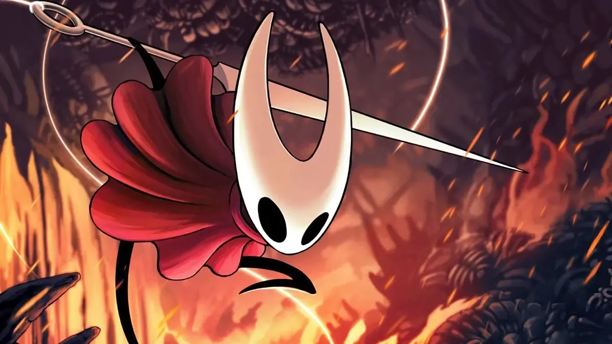 Cover art for Hollow Knight: Silksong.