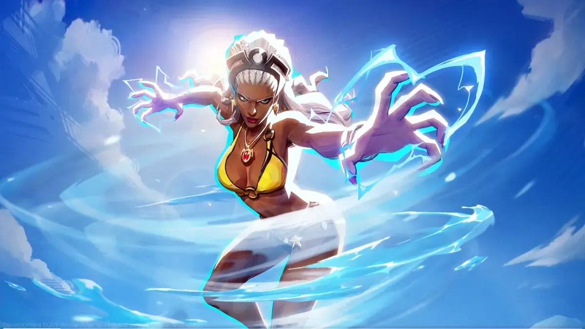 Storm's Sacred Skies Summer Special swimsuit skin in Marvel Rivals.