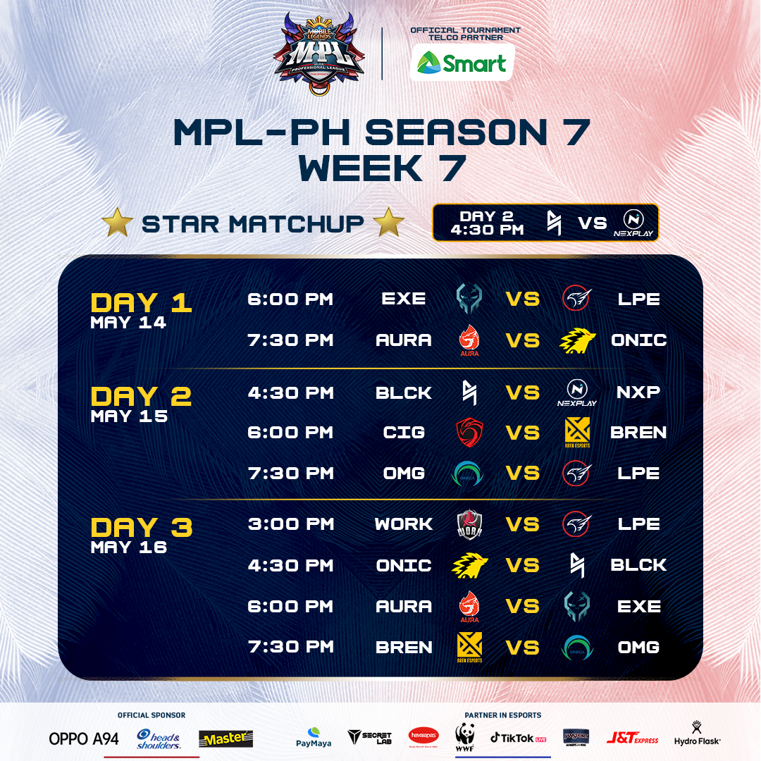 MPL PH Season 7 Week 7 full schedule