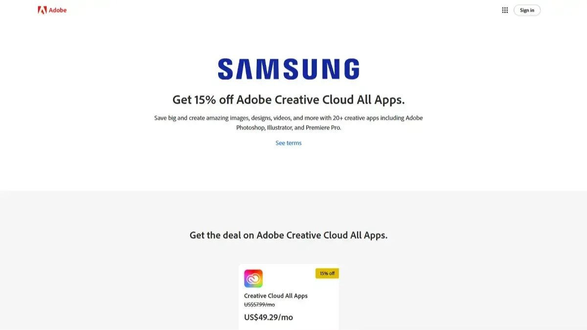 Samsung được Adobe giảm giá cho hẳn 15% sau sự cố sử dụng phần mềm "crack"