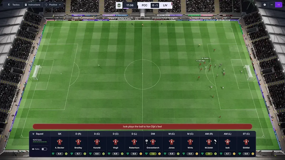 Football Manager 2026 match day