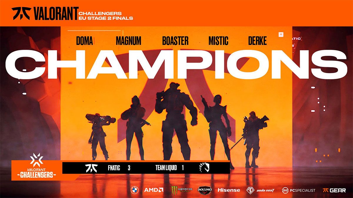 Winning proclamation from team Fnatic for Challengers 2 