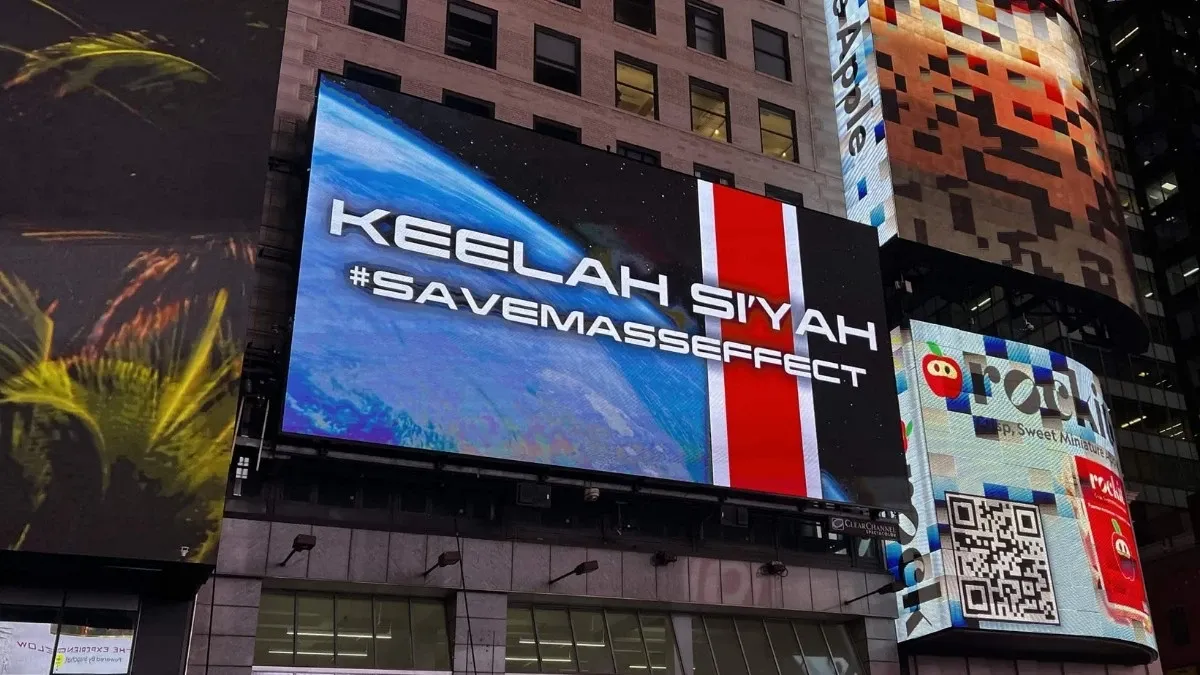 Image of Mass Effect billboard in Times Square