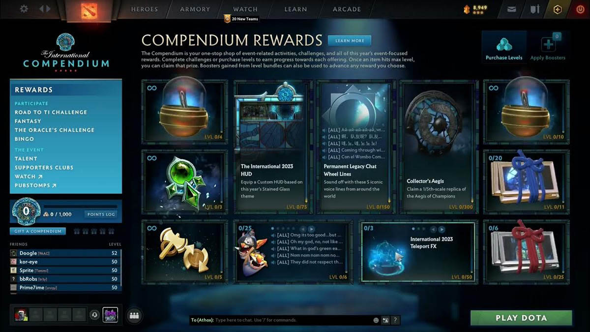 Valve hé lộ Compendium cùng loạt event xoay quanh The International 2023