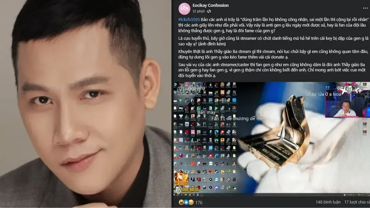 Vừa var BLV Hoàng Luân nay fan GenG lại var tiếp cả Thầy Giáo Ba