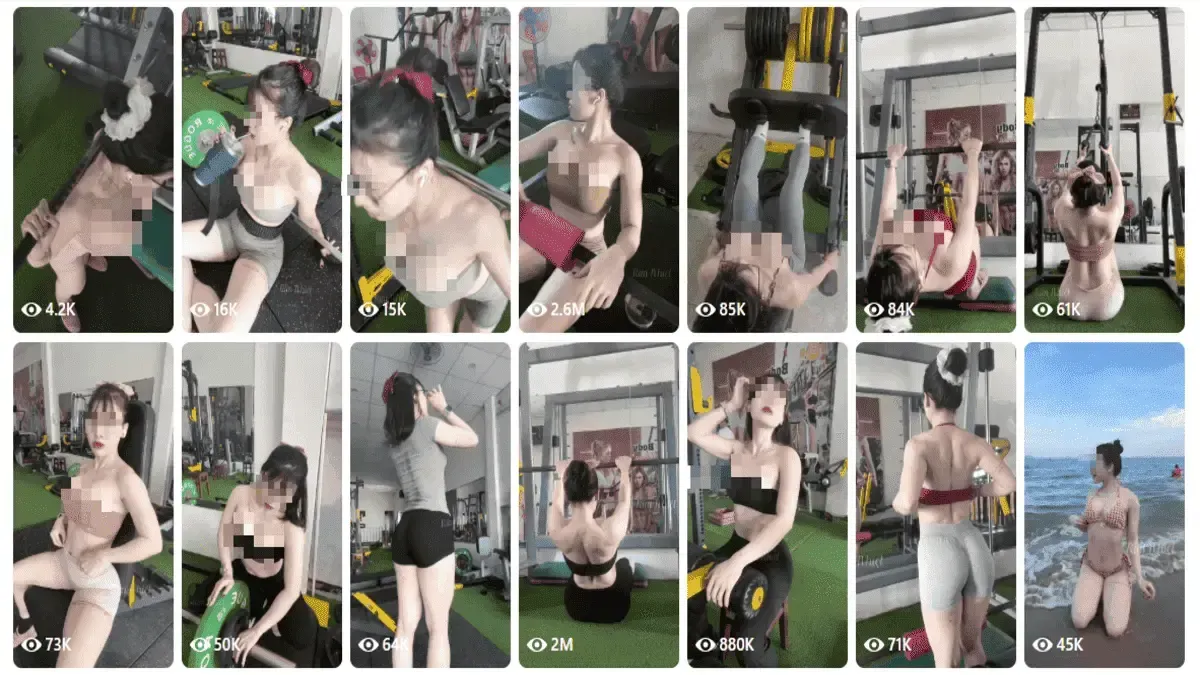 🔥 Cô Nàng “Đốt Cháy” Phòng Gym: Gợi Cảm Quyến Rũ Hay Vượt Quá Giới Hạn?