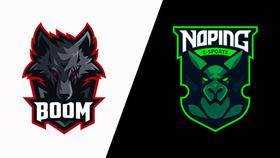 Boom and No Ping Esports logos