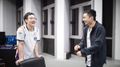 Faith_bian and xiao8 of PSG.LGD laughing 