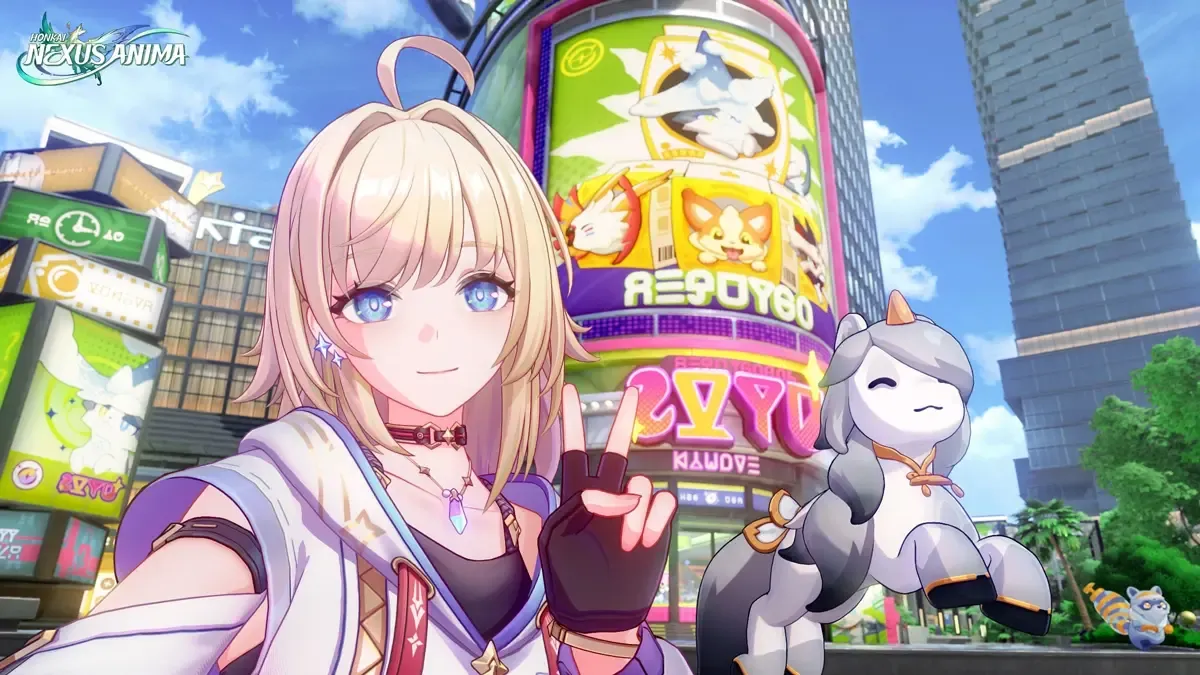 Honkai Nexus Anima's main character and an Inkifoal.