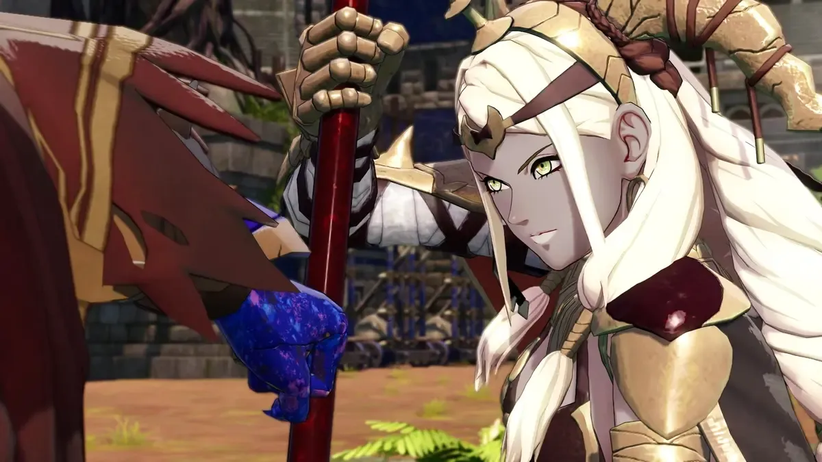 Fire Emblem Fortune's Weave gameplay screenshot, featuring one of the Heroes.