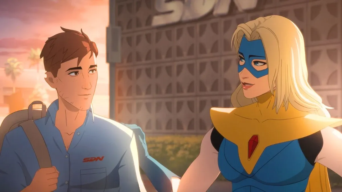 Dispatch characters Robert Robertson and Blonde Blazer.